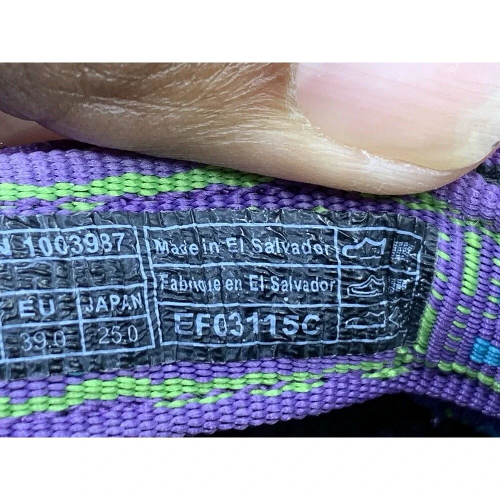 Teva Original Universal Sandals Women US 8 Purple Green Sport Hiking Water Shoes